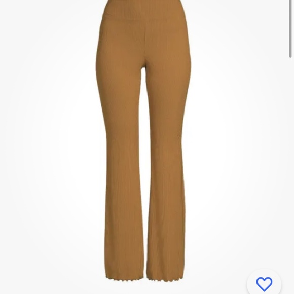No Boundaries Trailblazer Brown Ribbed FlRe Pants W/Lettuce Edge Hem Large 11-13 - Picture 1 of 9